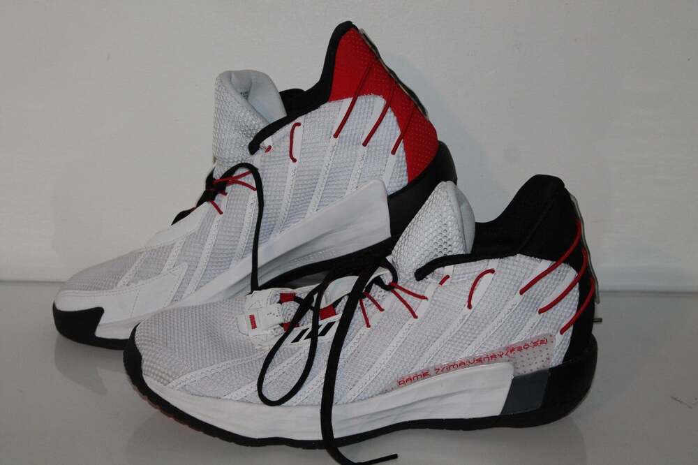Adidas Dame 7 IMA VSNRY Basketball Shoes, Men's 11.5, Wht Red Black, Streetwear